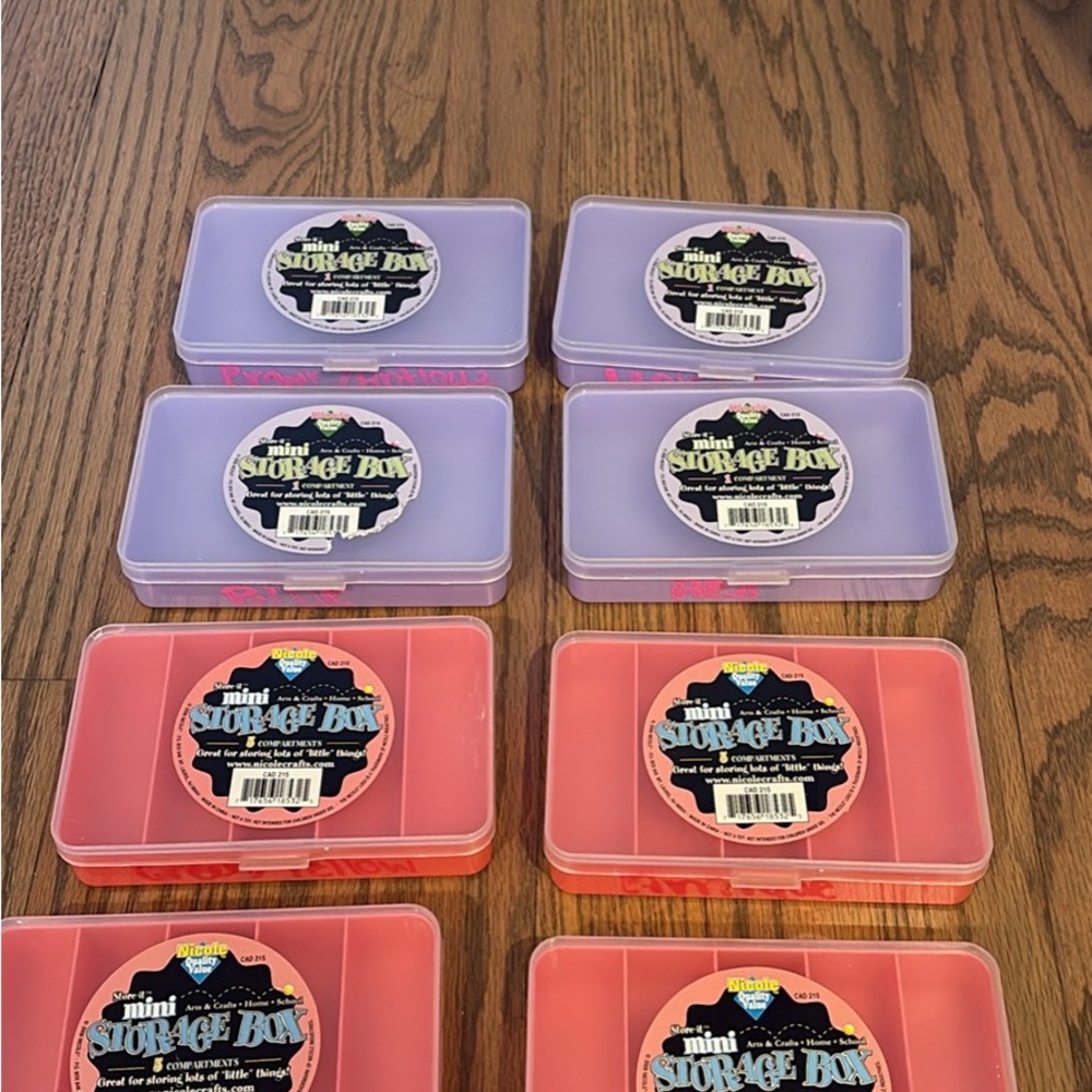 Mini Craft Storage Boxes – Set of 8 Storage Box Set